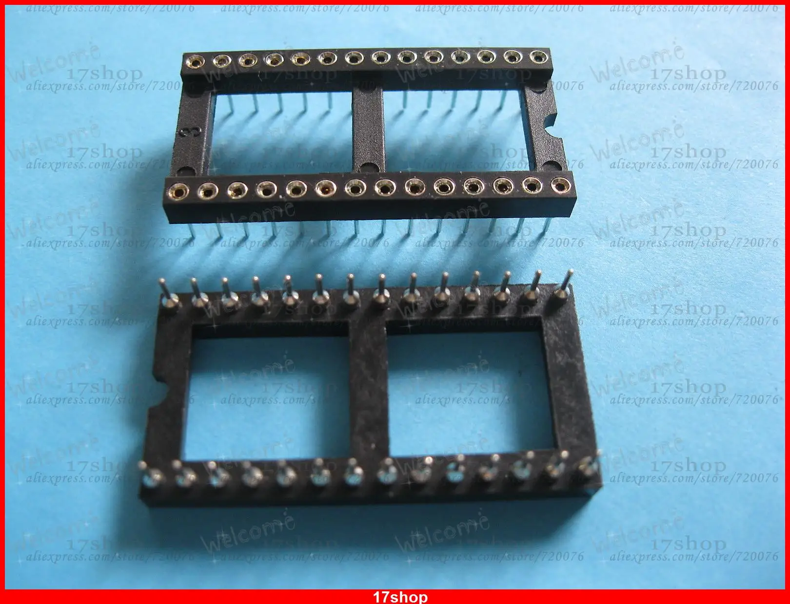 

34 x IC Socket Adapter Round 28 Pin headers & (IC)Sockets Pitch 2.54mm X=15.24mm