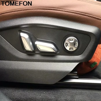 

TOMEFON For Audi Q5 FY 2018 2019 Seat Adjust Switch Button Knob Decoration Cover Trim Styling Interior Accessories ABS Chrome