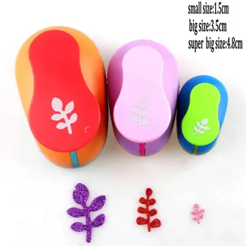 

3pcs 2" 1.5" 5/8" Leaves shape craft punch set Paper Cutter Scrapbook hole punches set Paper Punchers eva foam puncher for DIY