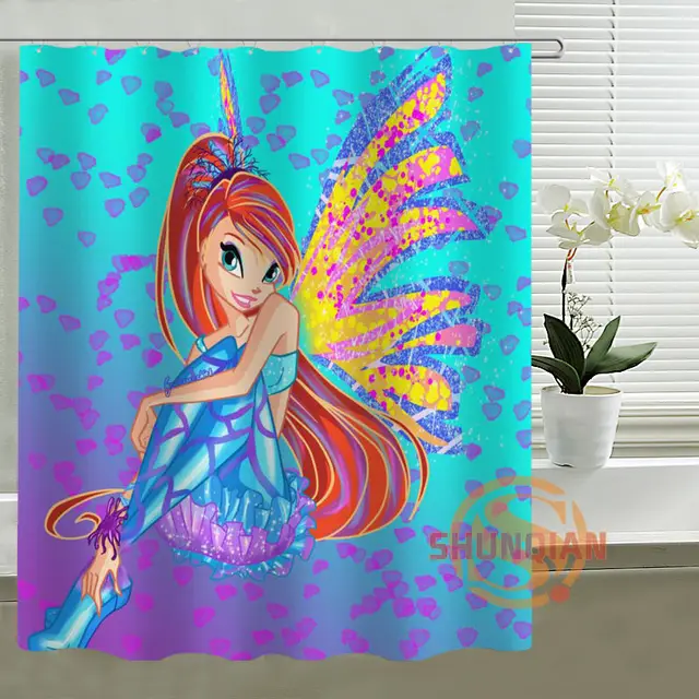 Nouveau winx club Tissu Imperméable Rideau De Douche salle de Bains ... Nouveau winx club Tissu Imperméable Rideau De Douche salle de Bains ...
