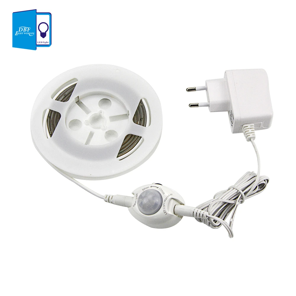 

[DBF] 1.2M Motion Activated Bed Light,Flexible LED Strip Sensor Night Light Illumination with Automatic Shut Off Timer