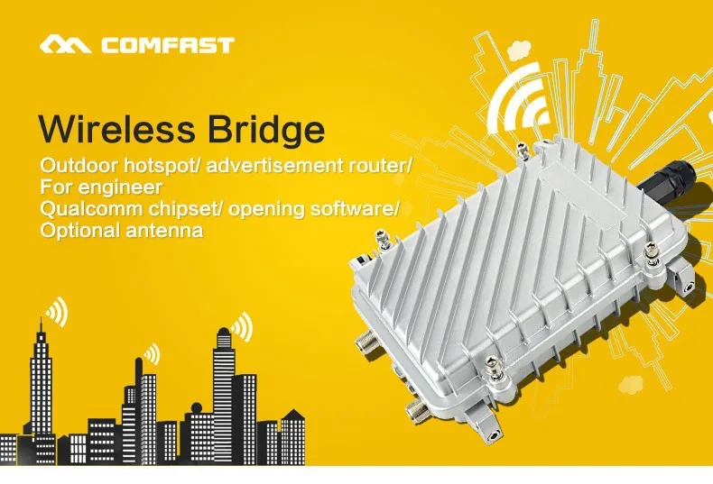 2,4 ГГц 300 Мбит/с 48 V PoE Открытый Беспроводная точка доступа AP CPE Wi-Fi усилитель сигнала маршрутизатора базовой станции с 2 * 8dbi антенны для дома