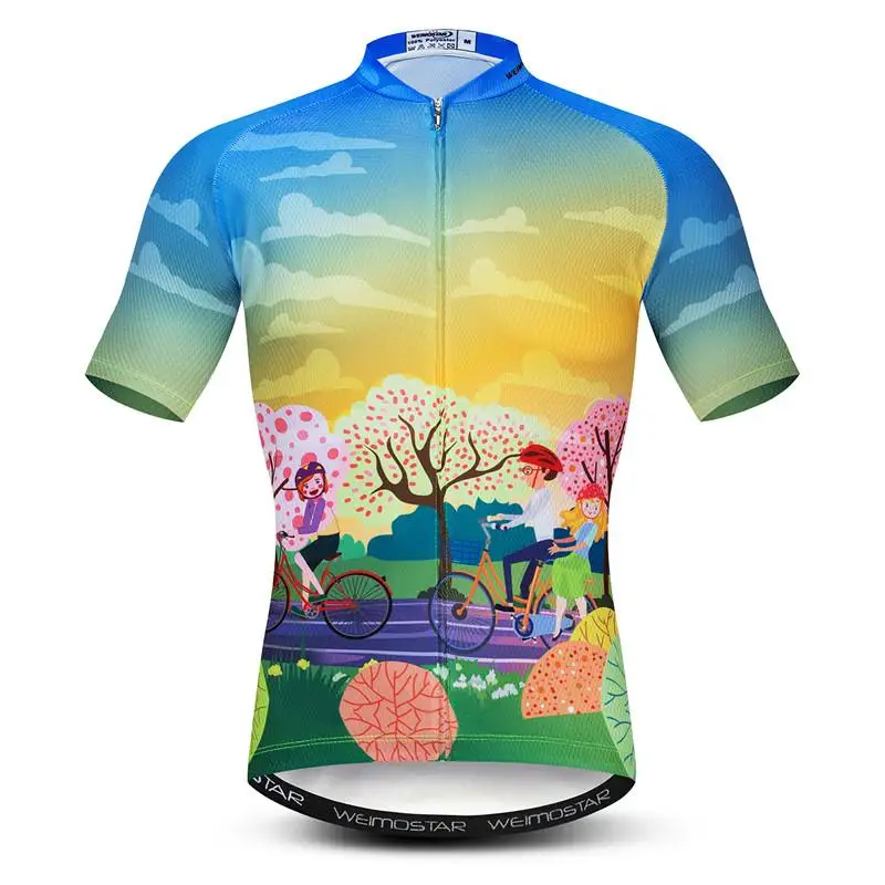 Профессиональные команды летние мужские веломайки MTB Ropa Ciclismo велосипедные Джерси дорожный велосипед мужская Молодежная рубашка Топ черный цветок - Цвет: Color 4