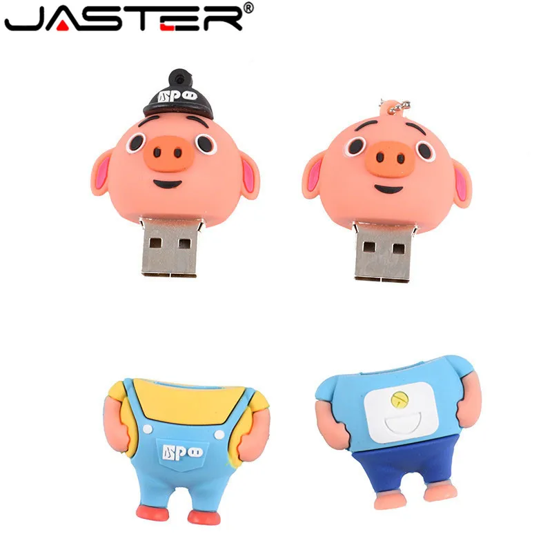 Usb флеш накопитель с рисунком поросенка 64 ГБ 32 реальная емкость флешка 16 8 4 Гб 128 2