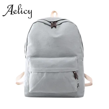

Aelicy Luxury Women Girls Canvas Preppy Shoulder Bookbags School Travel Backpack Bag Travel Canvas Backpack For Teenage Girls