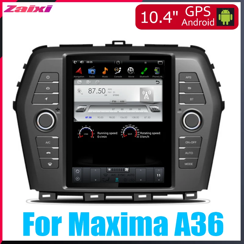 

ZaiXi 10.4 inch Big screen Tesla Screen Vertical Screen Android Car GPS Navigation Radio Player For Nissan Maxima A36 2015~2019