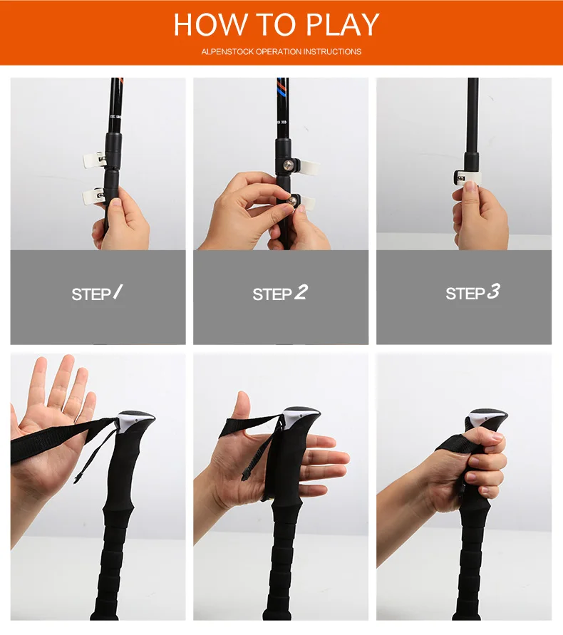 Fibra de Carbono Vara de Escalada Maleroads Nordic Walking Trekking Caminhadas Vara Pólo Alpenstock Ajustável Caminhando Acampamento 18 High Quality Esporte e Lazer