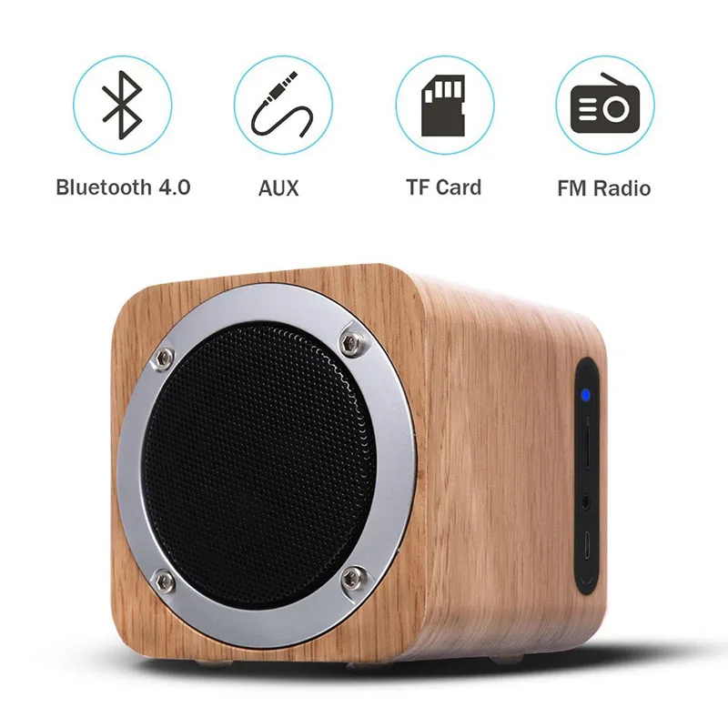 Nasin B06 деревянная bluetooth Колонка в стиле ретро деревянное квадратное радио FM