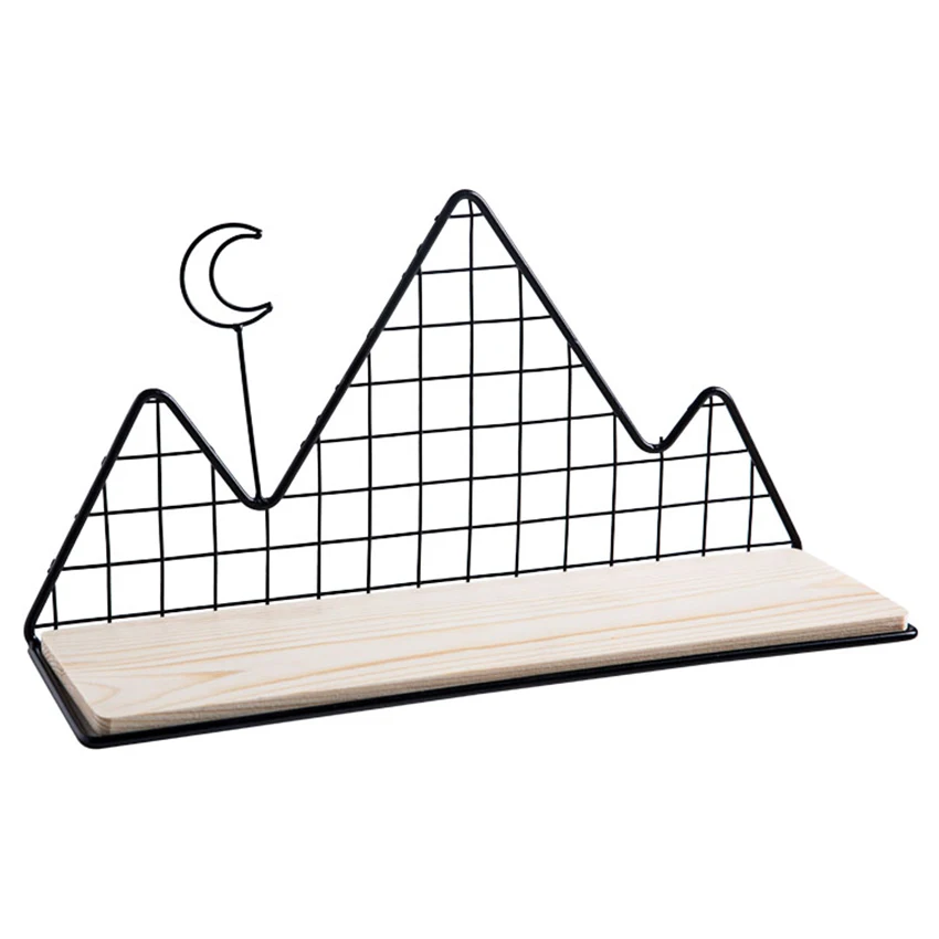 Плавающие полки настенные из кованого железа+ деревянные полки для хранения для спальни, гостиной, ванной комнаты декоративные настенные полки
