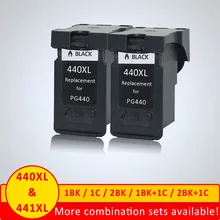 Xiangyu Black PG440 XL PG 440 PG 440 Refilled Ink Cartridge for Canon PIXMA MG2180 MG2240