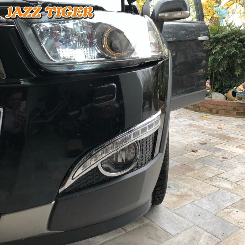 JAZZ TIGER функция автоматического затемнения Водонепроницаемый ABS 12 В автомобиль DRL светодиодный светильник дневного света для Chevrolet Captiva 2011 2012 2013