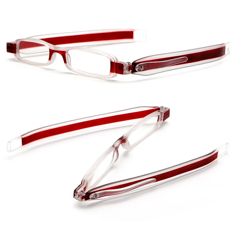

Laura Fairy Fashion 360 Degree Rotation Portable Pen Reading Glasses Transparent Multi Color Diopter Glasses for Reading 2017