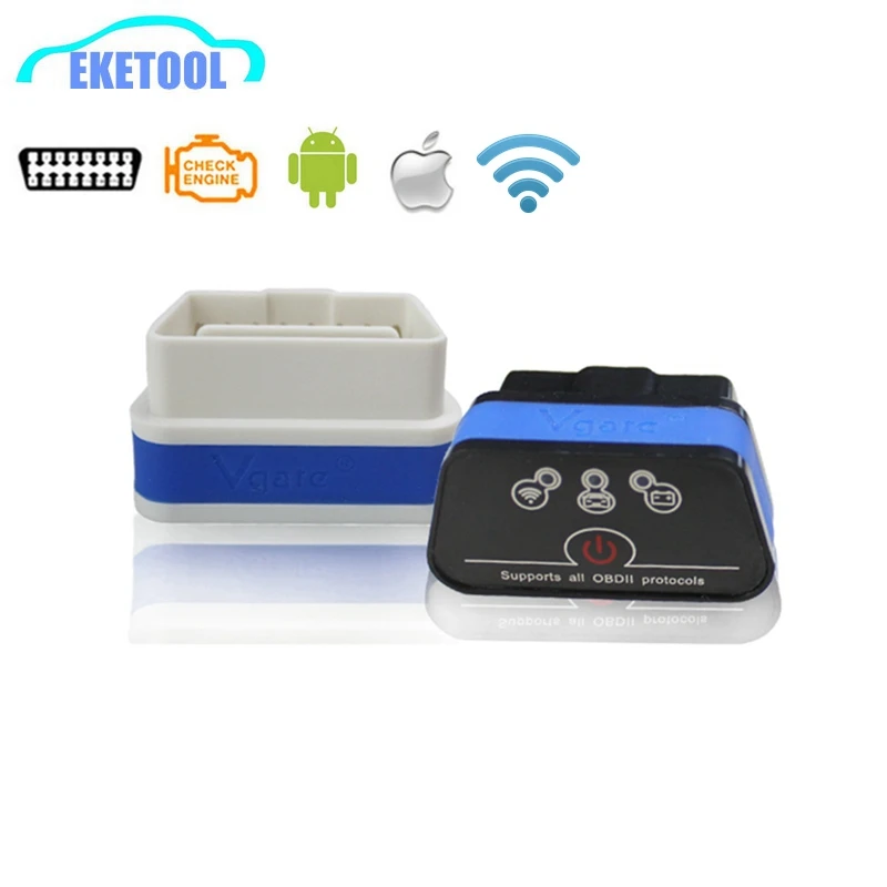 

New Switch For Reset Function Vgate iCar2 WIFI OBD2 Code Reader Works iOS/Android/Windows ELM327 WiFi Interface ELM 327 OBD Tool