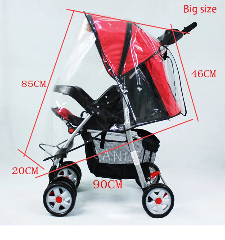 Baby stroller Accessories Rain cover Carriages Wind Dust Shield Zipper Baby Pushchair Wheelchair Cover Stroller Accessories