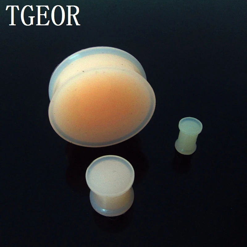 Free Shipping Piercing jewelry ear expander 1lot=7pcs Gauges skin color