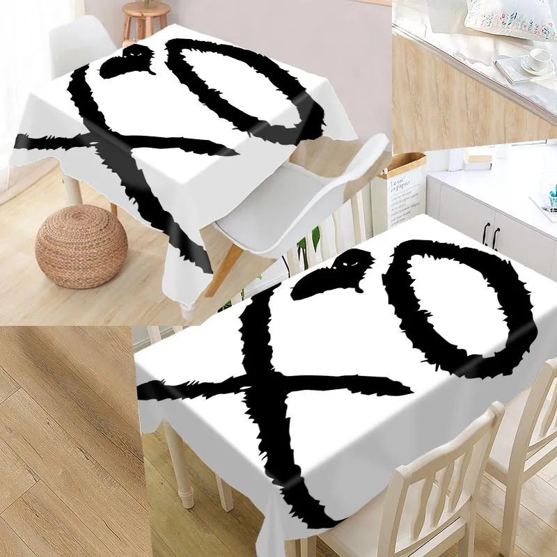 Us 14 05 26 Off Custom The Weeknd Table Cloth Oxford Rectangular Waterproof Oilproof Table Cover Wedding Tablecloth Qaz98k In Tablecloths From Home
