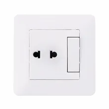 Универсальная Розетка с 2 отверстиями, 1 комплект, 2 позиционный светильник, фарфоровый Белый 250 в 10 А