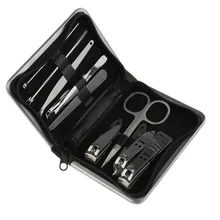 9 in 1 Nail Care Clipper Tweezer Earpick Pedicure Manicure Set Kit Pedicure Case