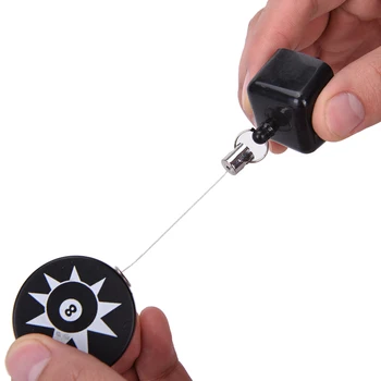 

1Pc New Extensible Billiards Snooker Pool Cue Chalk Retractable Wire Drawing Silver Belt Clip Retractable Chalk Holder