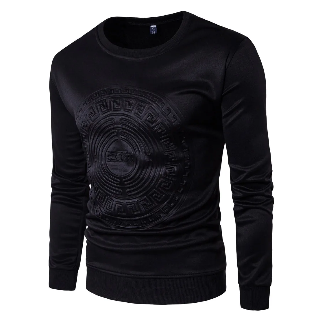 

European Style Trend Personalized Men's Embossed Sweaters Set Of Space Overseas Fashion Long-sleeved Shirts XS-3XL