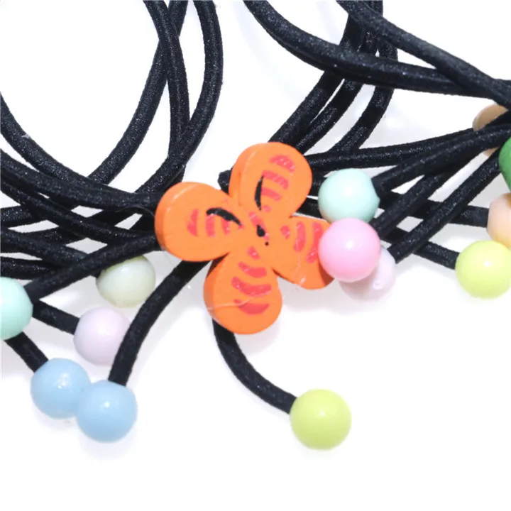 10 10pcslot Kids Elastic Hair Bands Hair Accessories For Women Headband Soft Fabric Girls Flower Hairband Children Rubber Band 30
