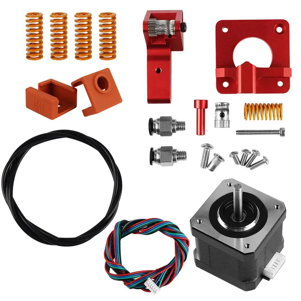 42x42x40mm CR-10S Pro Ender-3 Ender-3 PRO Upgraded Replacement Dual Gear Extruder Aluminum Extruder Kit Drive Feed for 3D Printer Creality CR-10