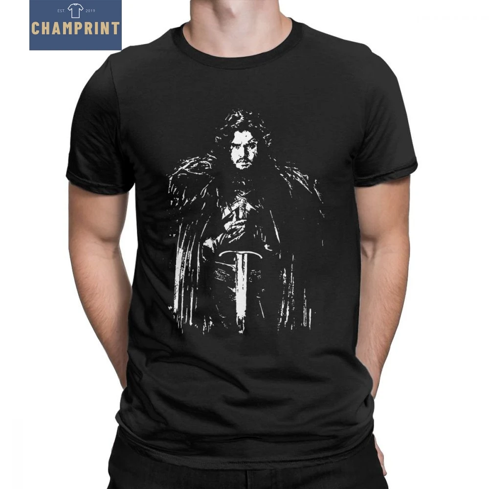 

Man T Shirt Jon Snow Game Of Thrones T-Shirts House Of Stark House Targaryen Vintage Short Sleeves Tees Clothes Cotton New