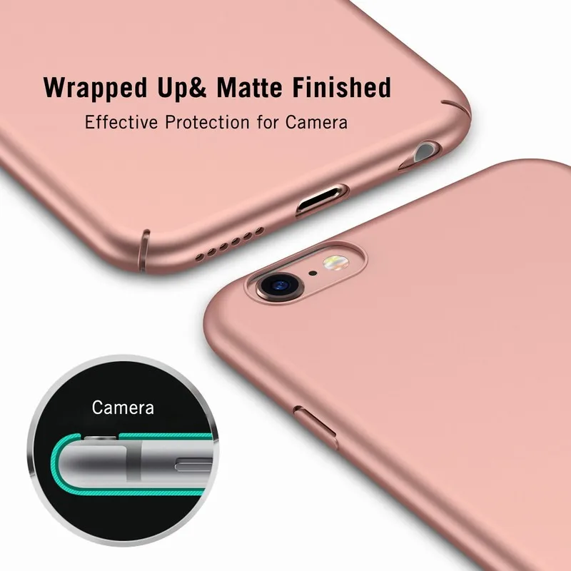 Portefeuille Ultra Slim Hard PC Protective Case Matte Cover For iPhone 7 Plus 6 6S 5 5S SE 5SE Luxury Brand 360 full Accessories (7)