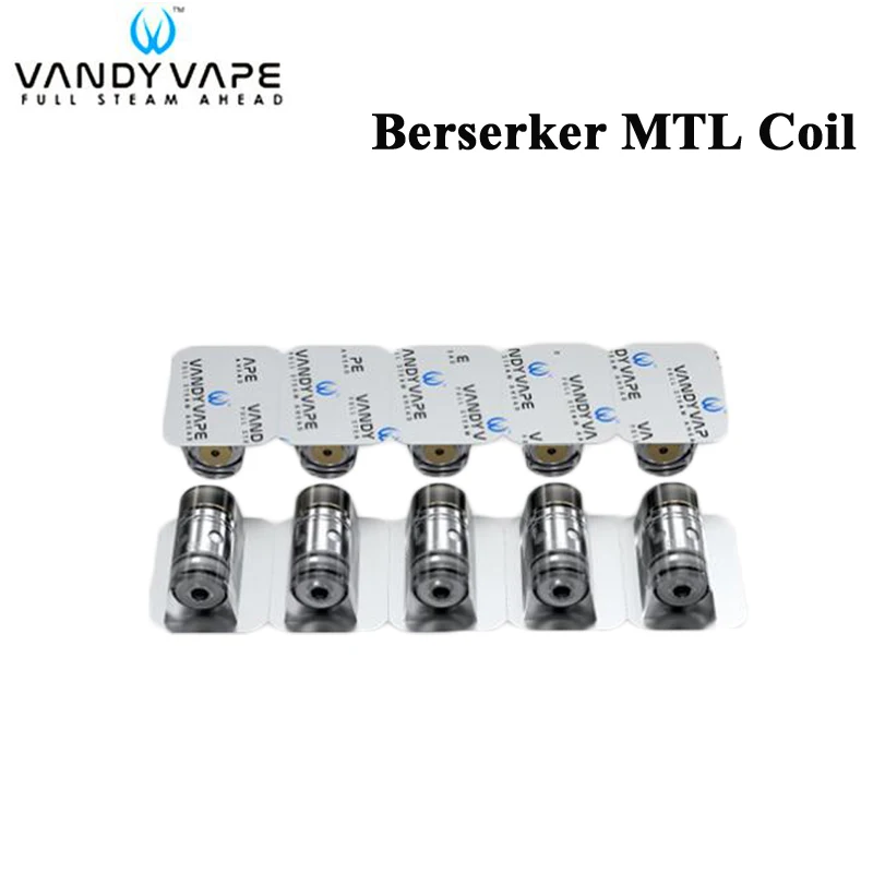 5 шт./лот оригинальный Vandy Vape Berserker MTL катушка 1.5ohm 1.8ohm сменный испаритель подходит