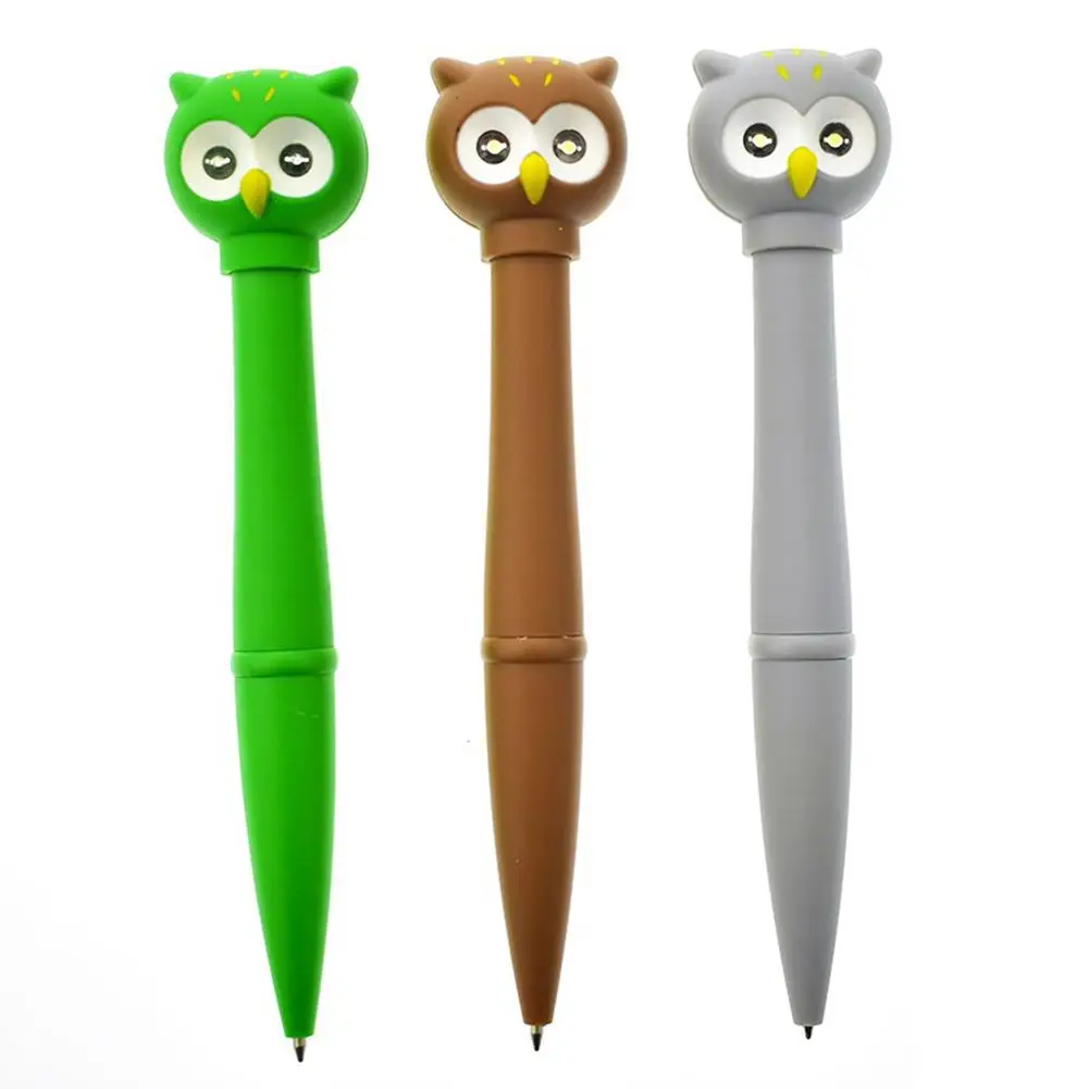 

2018 Creative Monkey Owl Electronic Flashlight Pen Lights Stationery Office Kids Gift