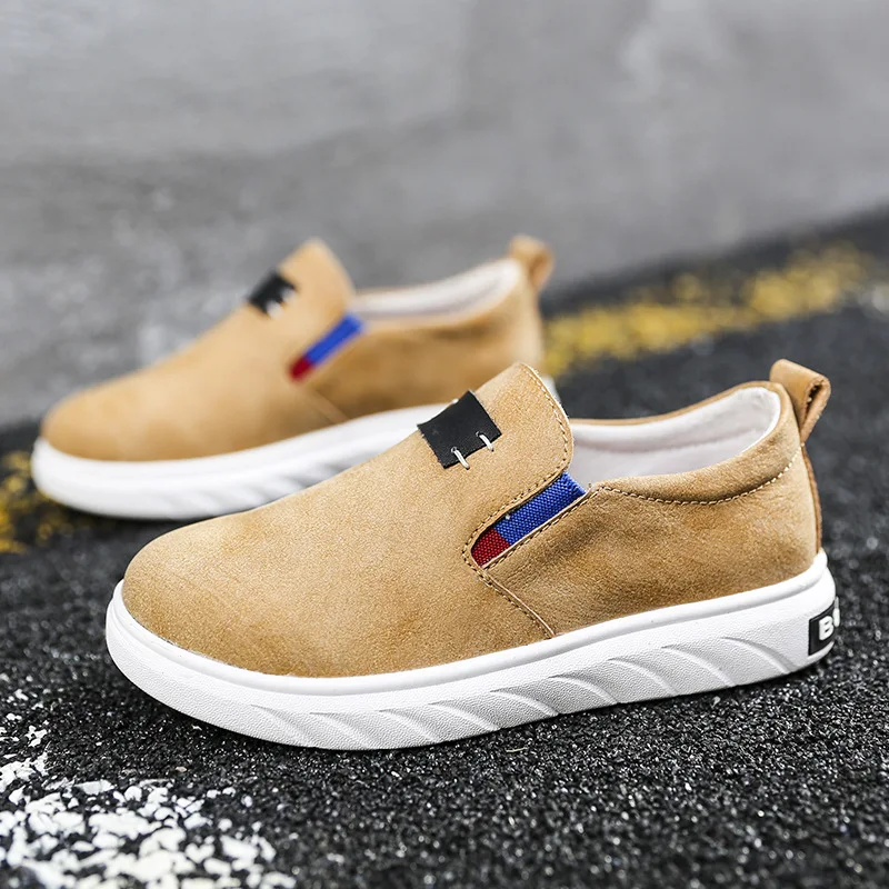 

Children's Autumn and Winter Sports Flat Shoes Fashion Casual Cotton Leather Slip-on Shoes