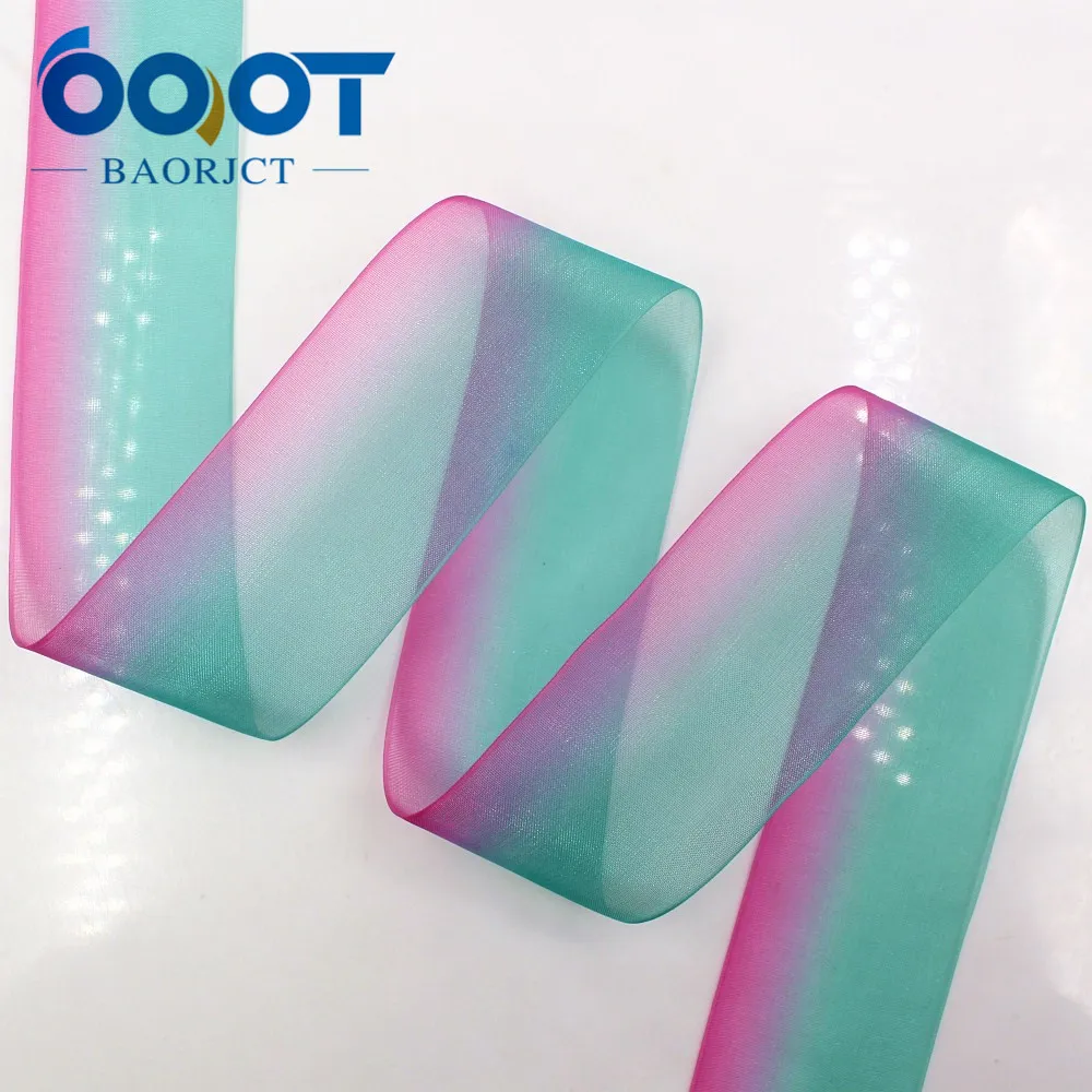 OOOT BAORJCT, 182011, 38 мм, 10 ярдов, выцветает, постепенно, органза, прозрачная лента, для свадебной вечеринки, для украшения