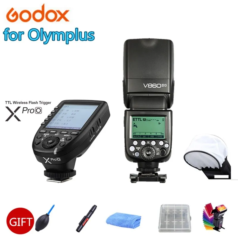GODOX XPRO O передатчик + V860IIO 2000 mAh литий ионный аккумулятор 2 4G HSS Беспроводная ttl