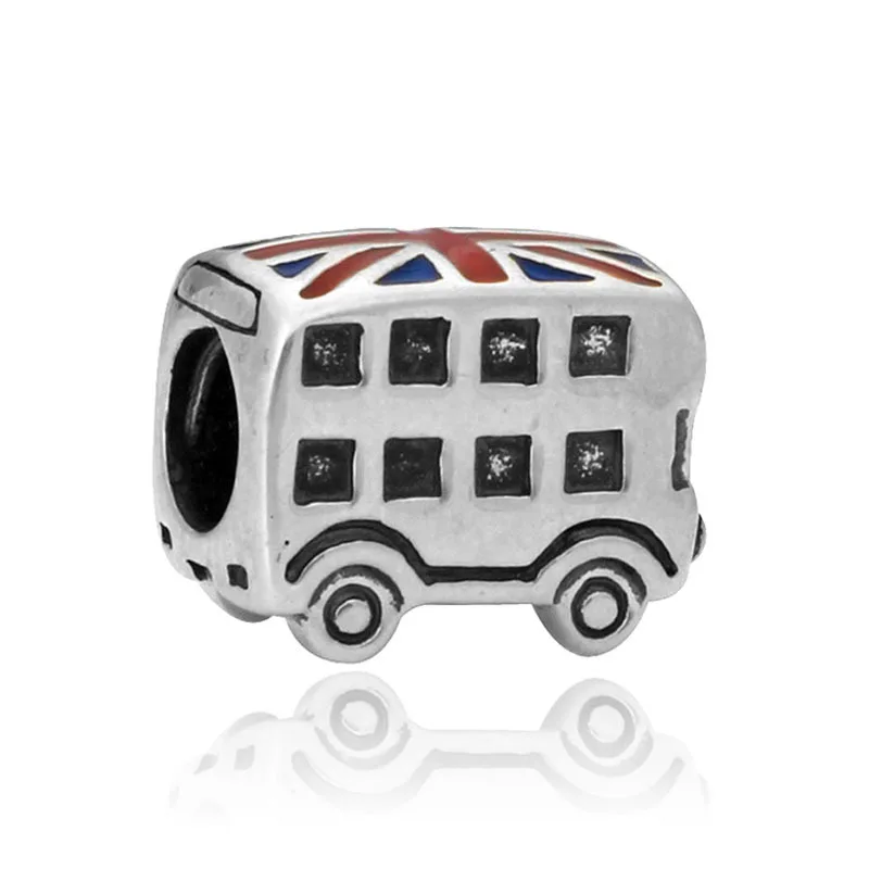 

1pc christmas gift plata de ley 925 car big hole bead charms european style bracelets beads ENM240