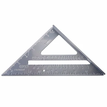 

Silver 7 Aluminum Alloy Speed Square Quick Roofing Rafter Triangle Ruler Guide
