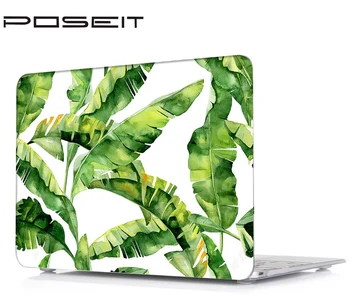 

Watercolor leaf hard case For macbook Pro 15.4 12 Retina 13 Touch Bar Laptop bag Cover for Macbook Air 13 11 inch shell case