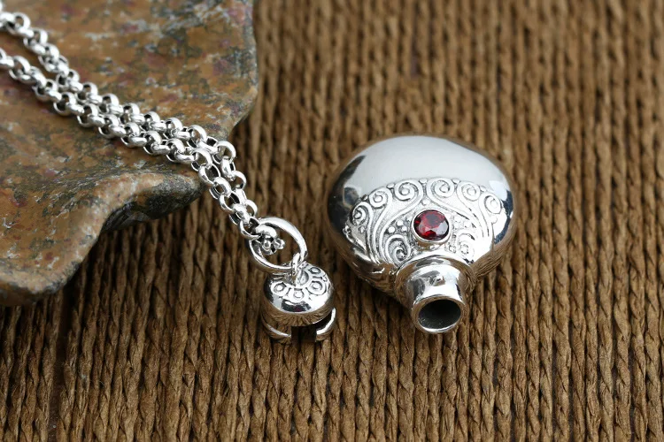 Подвеска тибетская из серебра 925 пробы в виде шкатулки|tibetan gau|prayer boxbox pendant |