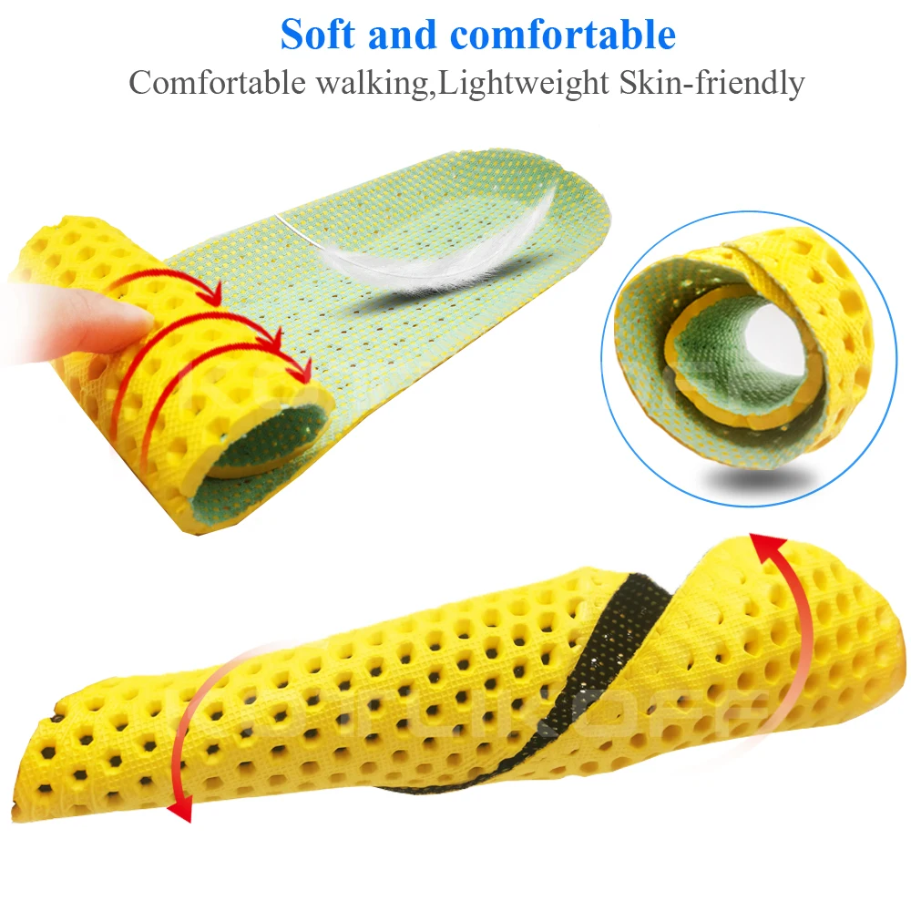 KOTLIKOFF Shoes Accessories Insoles Orthopedic Memory Foam Sport Arch Support Soft Pad Insert Woman Men Feet For Running Shoes
