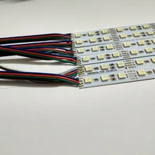 50 шт./лот RGB SMD5050 светодиодный бар осветительные полосы 100 см DC12V 72 светодиодный s RGB светодиодный жесткий светодиодный свет бар светодиодная твердая лента