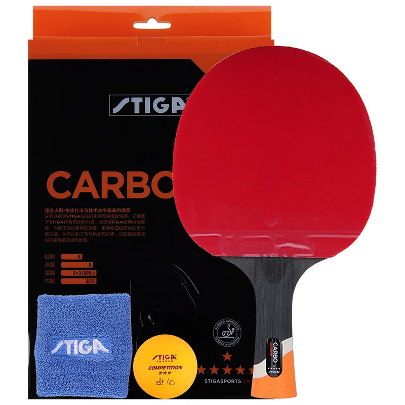 new arrival Stiga 6 stars Table tennis racket Ddouble Pimples in rubber