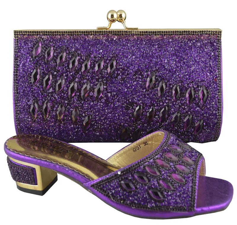 Purple Whole And Retail African Perfect Matching Shoes Bag Purple Whole And Retail African Perfect Matching Shoes Bag Set Good Looking Fashion Dress