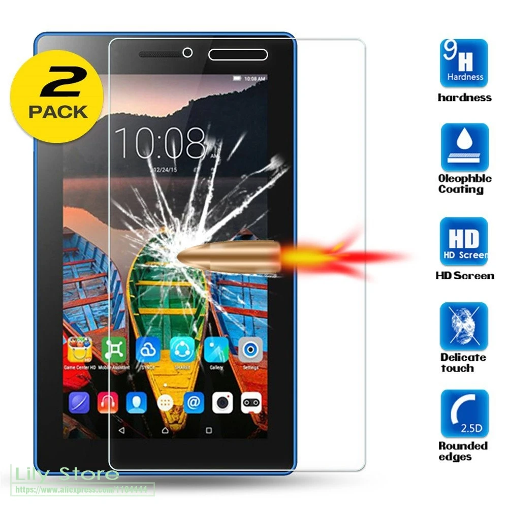 2 X Закаленное стекло для lenovo TAB3 A7-10/lenovo Tab 3 Essential 7,0/Tab3 7 Essential 710F 710I защита экрана планшета пленки