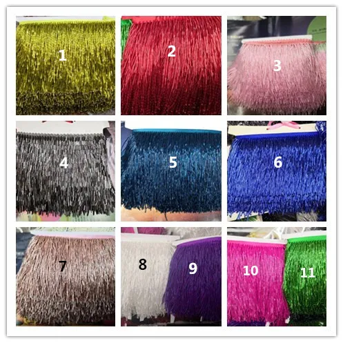 

11 colors hot sale silver beaded Fringe Ribbon Trim Fringe Tassel Lace Trim JIANXI.C-62706 for party dress