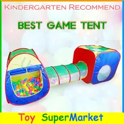 3-в-1 детская палатка Best младенческая подарок ребенку играть в игру Дом десять дети океан пул с туннелем открытый весело и спорт Игрушечные