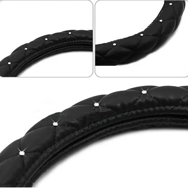 Роскошный чехол для руля украшенный стразами 38 см|steering wheel covers diamond|car steering coversteering
