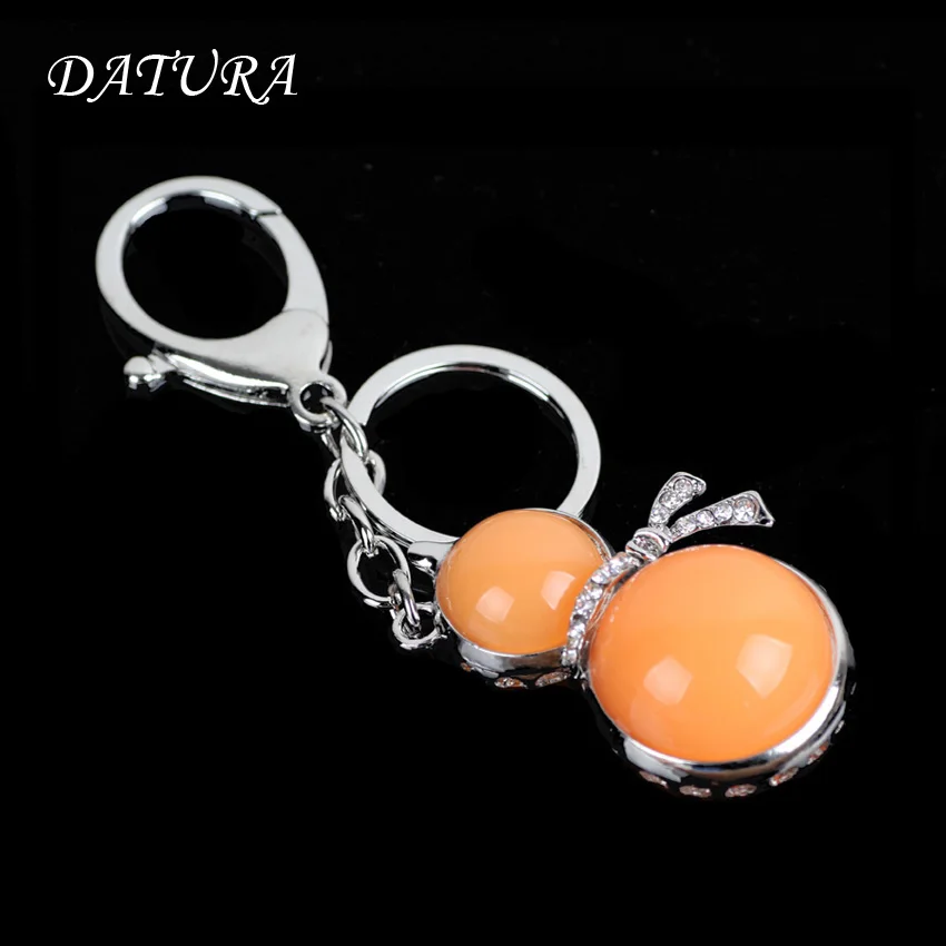 4colors Fashion rhinestone cut gourd pendant quality chic Car key chain font b ring b font