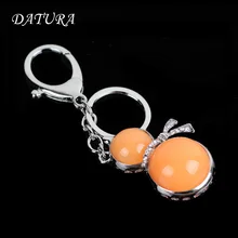 4colors Fashion rhinestone cut gourd pendant quality chic Car key chain ring holder Jewelry for women