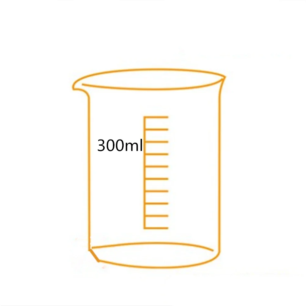 

1pcs 300ml Quartz Beaker with scale for laboratory