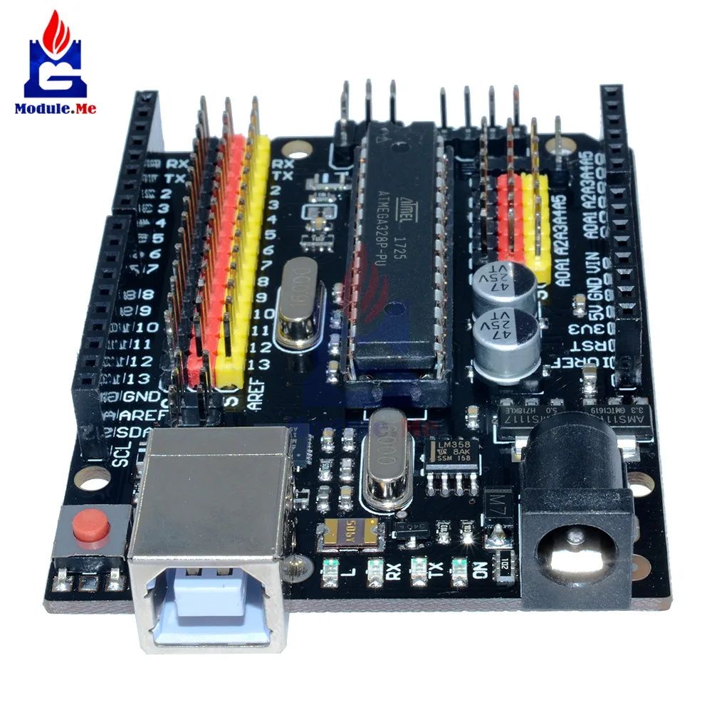 Для Arduino совместимая плата UNO R3 PLUS Atmega328P Atmega16u2 разработка расширения микроконтроллер щит модуль SPI IIC One