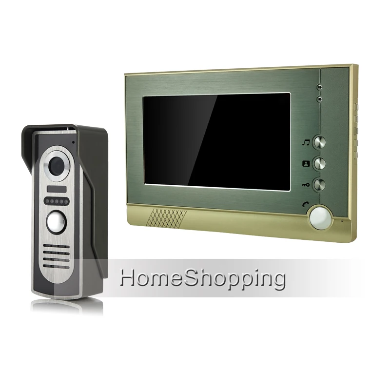 

FREE SHIPPING New Wired 7" Color Screen Video Door phone Intercom Audio System + 1 Outdoor Doorbell Camera + 1 Monitor Wholesale